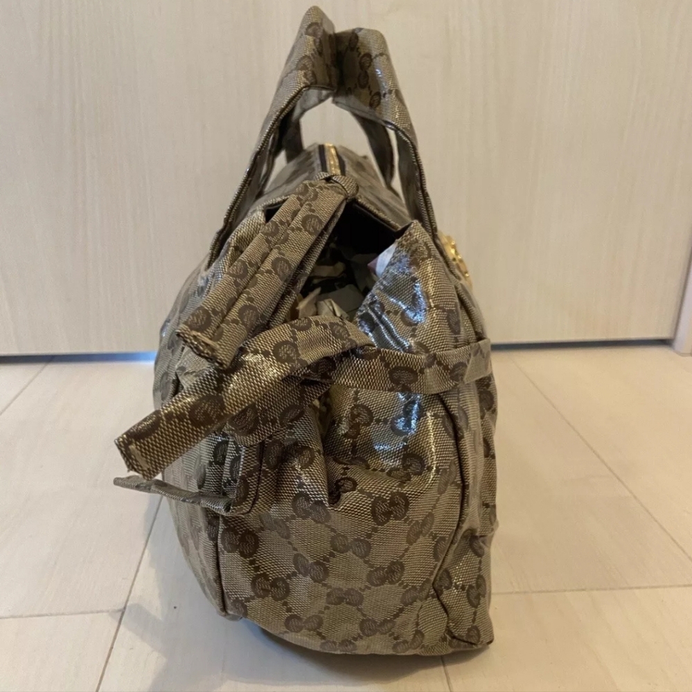 Authentic Gucci Gg Monogram Crystal Hysteria Hand… - image 5